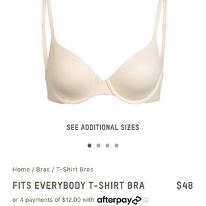 Skims tshirt bra Sand 40DD